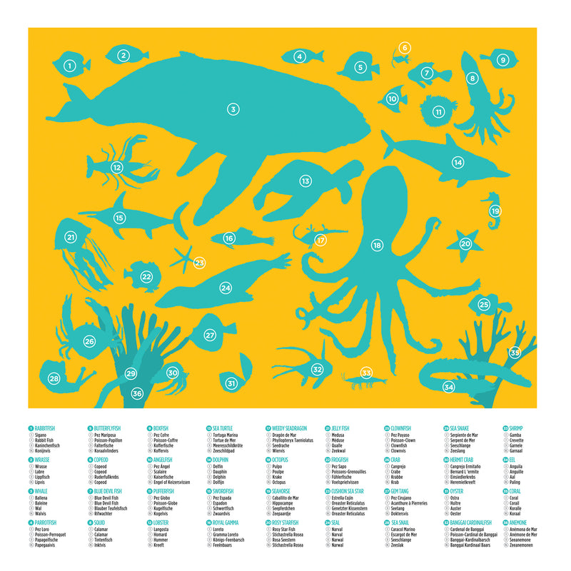 36 ANIMAL PUZZLE - Ocean Animals 100 pc