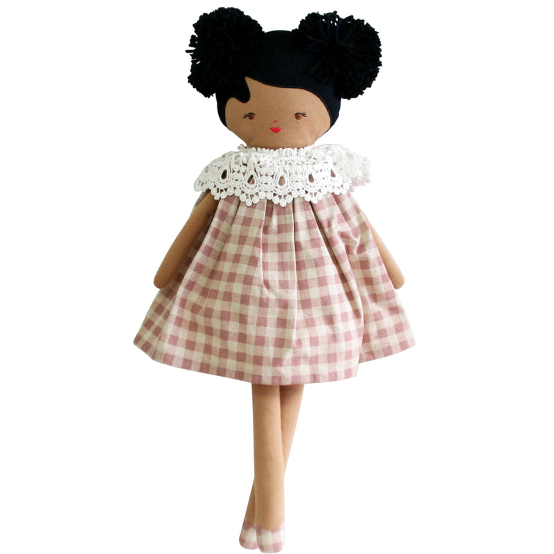 AGGIE DOLL ROSE CHECK - 45cm