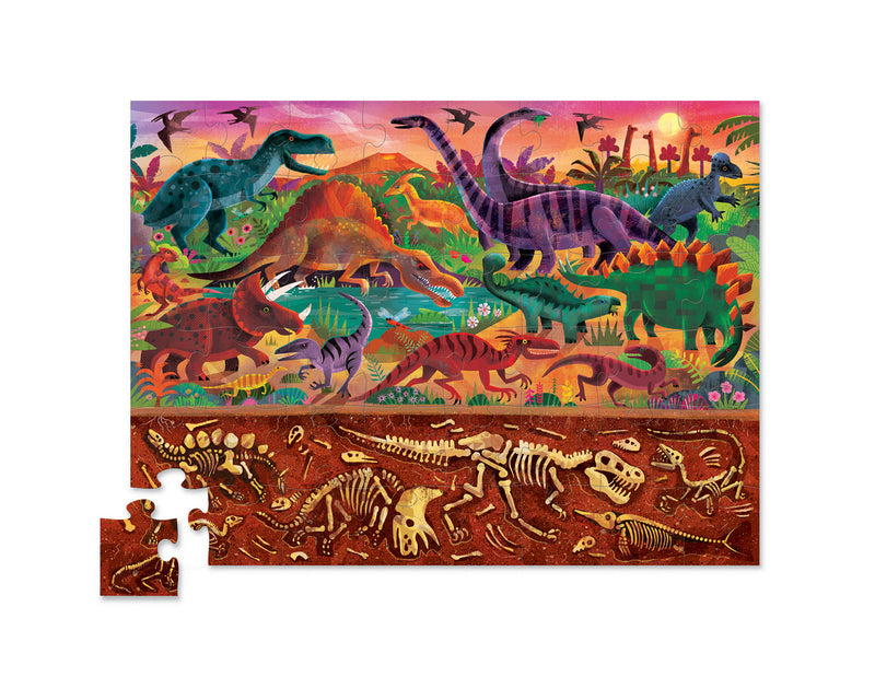 ABOVE AND BELOW PUZZLE - Dinosaur World 48 pc