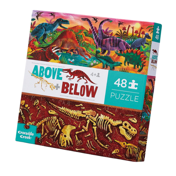 ABOVE AND BELOW PUZZLE - Dinosaur World 48 pc