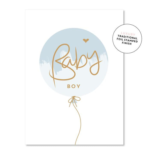 BABY BLUE SCRIPT BALLOON