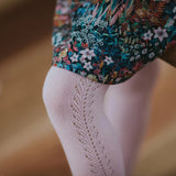 BLUSH PINK OPEN WORK TIGHTS