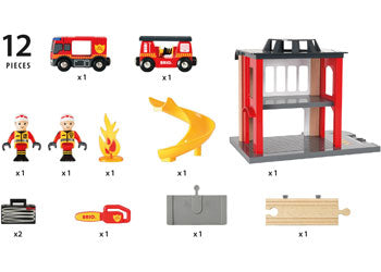 FIRE STATION - 12 pieces