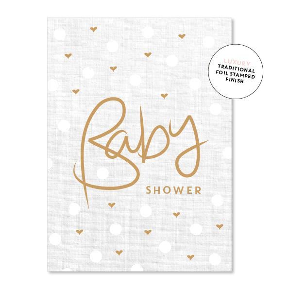 BABY SHOWER - Linen polkadot