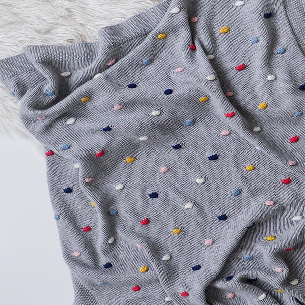 CONFETTI Baby Blanket - Grey