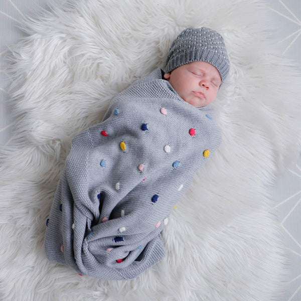 CONFETTI Baby Blanket - Grey