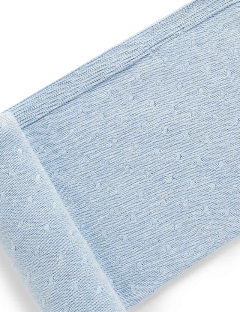 ESSENTIALS BLANKET - Pale Blue Melange