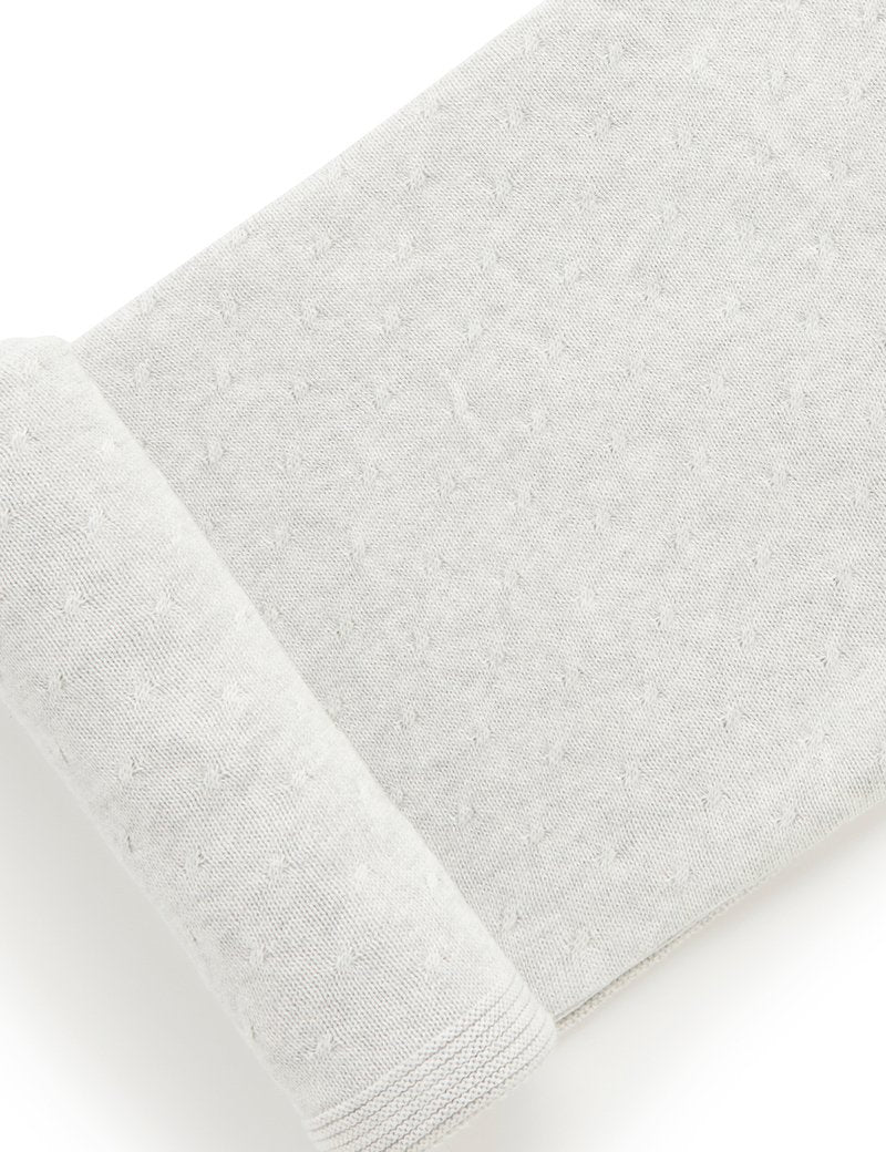 ESSENTIALS BLANKET - Pale Grey Melange