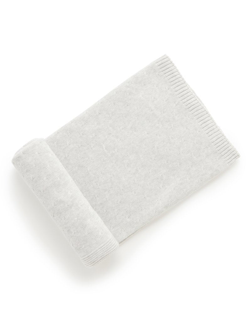 ESSENTIALS BLANKET - Pale Grey Melange