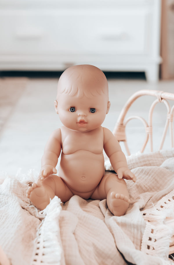EUROPEAN BABY GIRL DOLL - BELLA NO HAIR 34cm