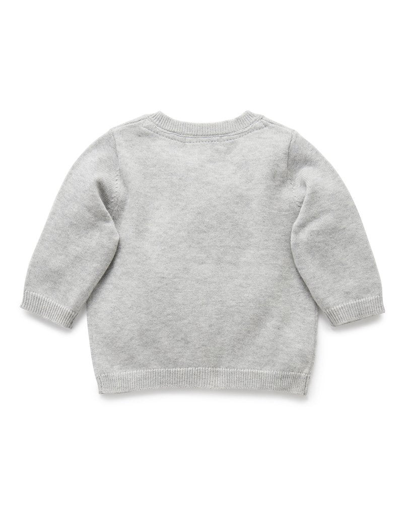 ESSENTIALS CARDIGAN - Pale Grey