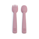 FEEDIE FORK & SPOON SET Dusty Rose