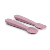 FEEDIE FORK & SPOON SET Dusty Rose