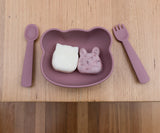 FEEDIE FORK & SPOON SET Dusty Rose