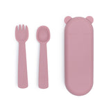 FEEDIE FORK & SPOON SET Dusty Rose