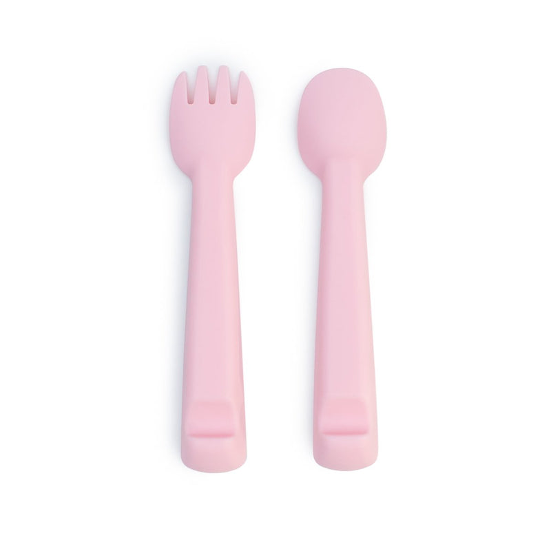 FEEDIE FORK & SPOON SET Powder Pink