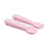 FEEDIE FORK & SPOON SET Powder Pink