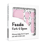 FEEDIE FORK & SPOON SET Powder Pink