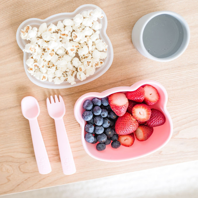 FEEDIE FORK & SPOON SET Powder Pink