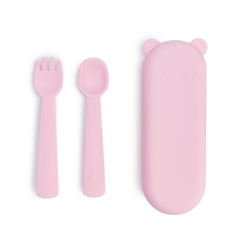 FEEDIE FORK & SPOON SET Powder Pink