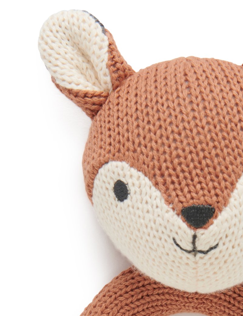 KNITTED FOX RATTLE
