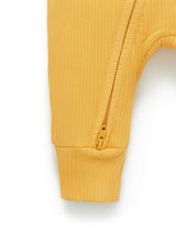 RIB ZIP GROWSUIT - Golden