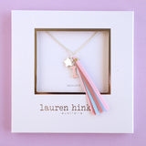 'I' PINK GLITTER INITAL Necklace