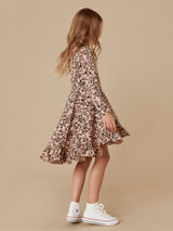 JAGUAR LONG SLEEVE SWING DRESS