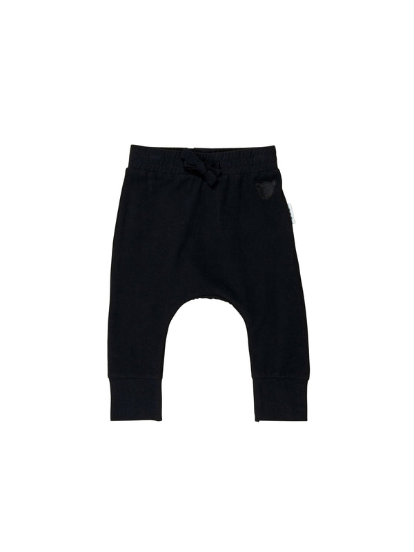 JERSEY DROP CROTCH PANT Black