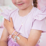 'K' PINK GLITTER INITAL Necklace