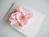 SMALL PIGGY TAIL PAIR - Light Pink Clip Bow