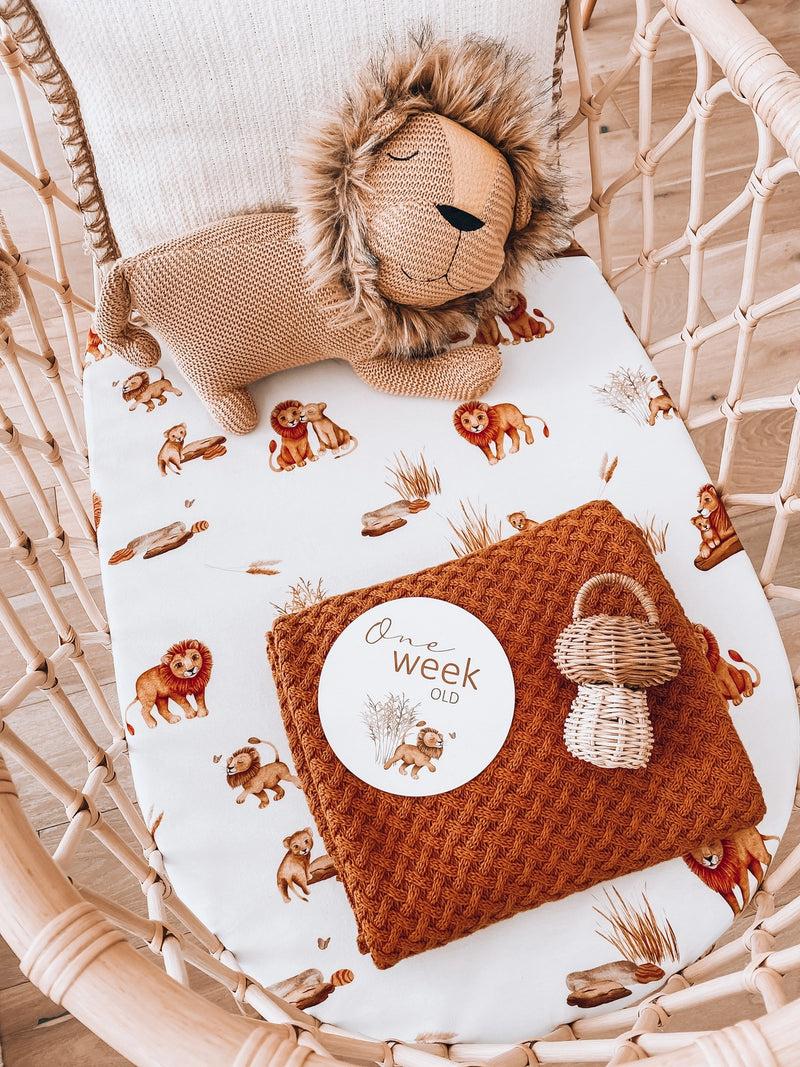 BASSINET SHEET / CHANGE COVER PAD - Lion