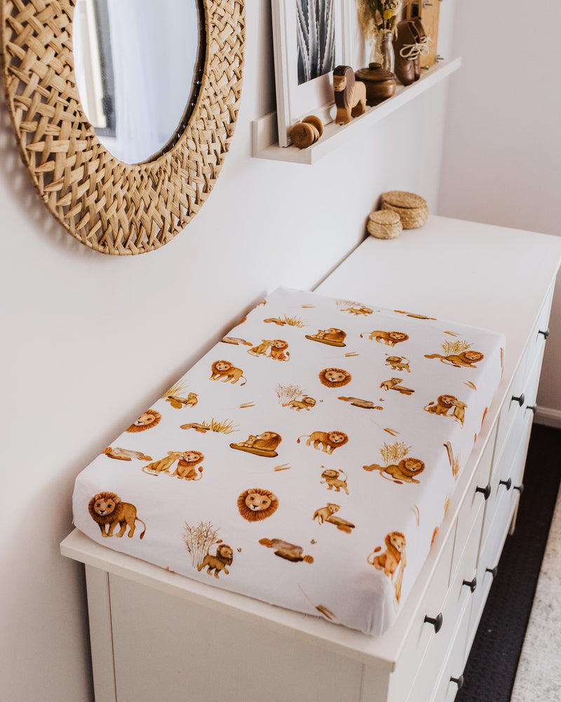 BASSINET SHEET / CHANGE COVER PAD - Lion