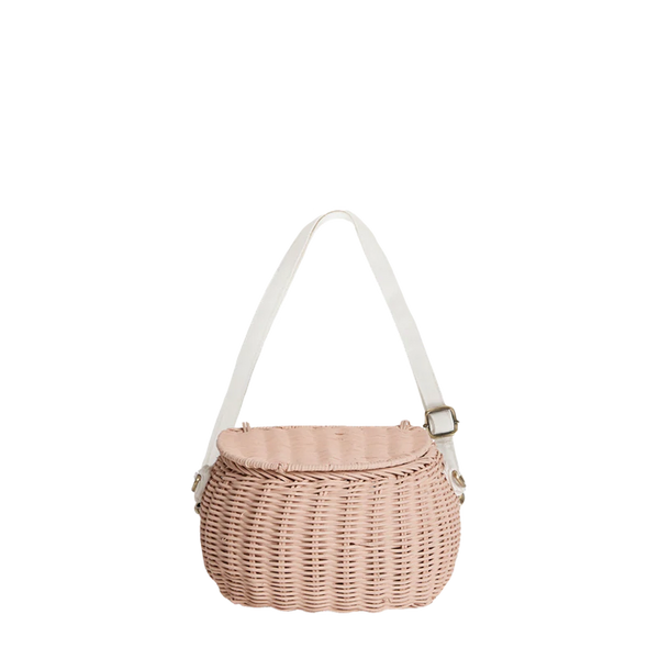 MINI CHARI RATTAN BAG - Rose