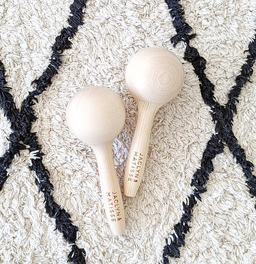 WOODEN MARACAS (Pair)