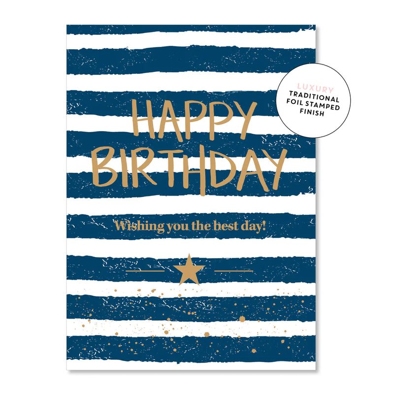 NAVY STRIPED BIRTHDAY