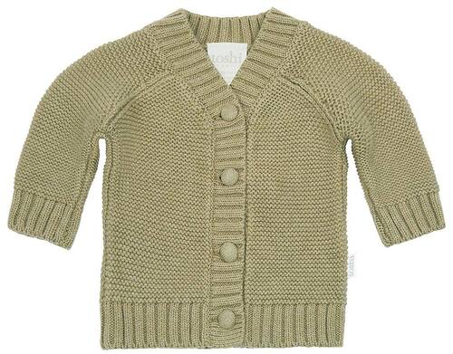 ORGANIC CARDIGAN ANDY - Olive