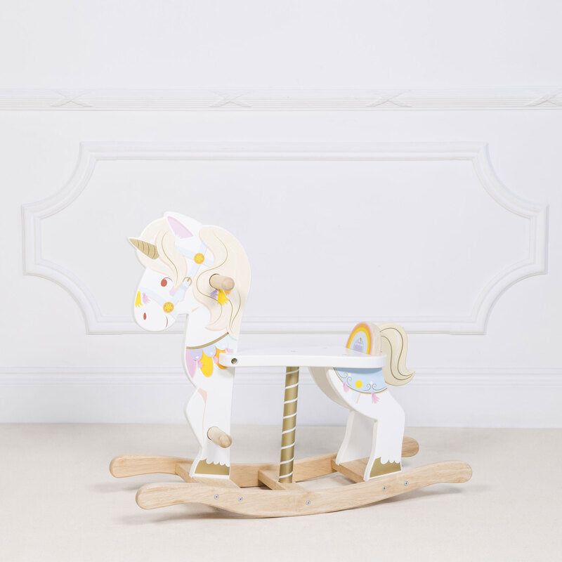 PETILOU TRADITIONAL ROCKING UNICORN CAROUSEL