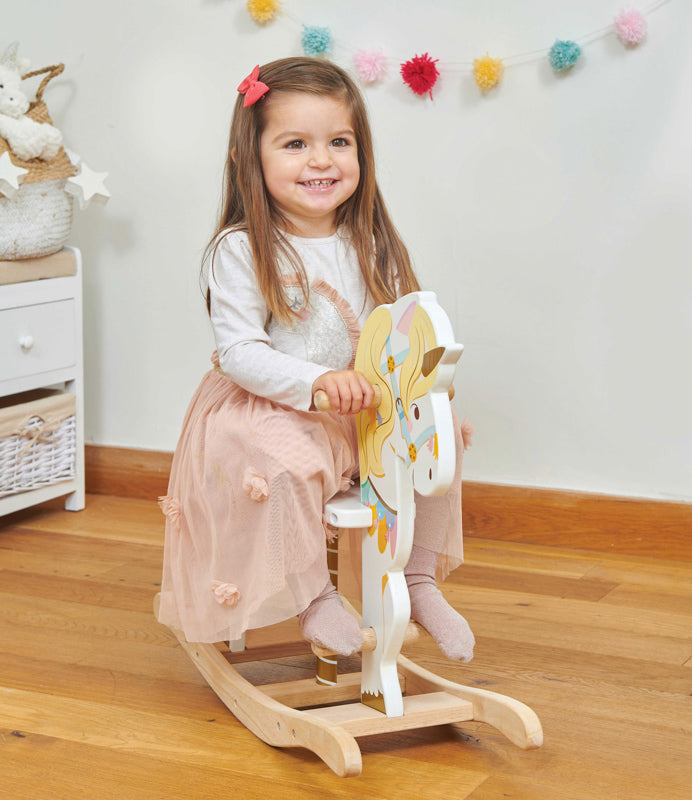 PETILOU TRADITIONAL ROCKING UNICORN CAROUSEL