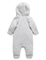 QUILTED GROWSUIT - Pale Grey