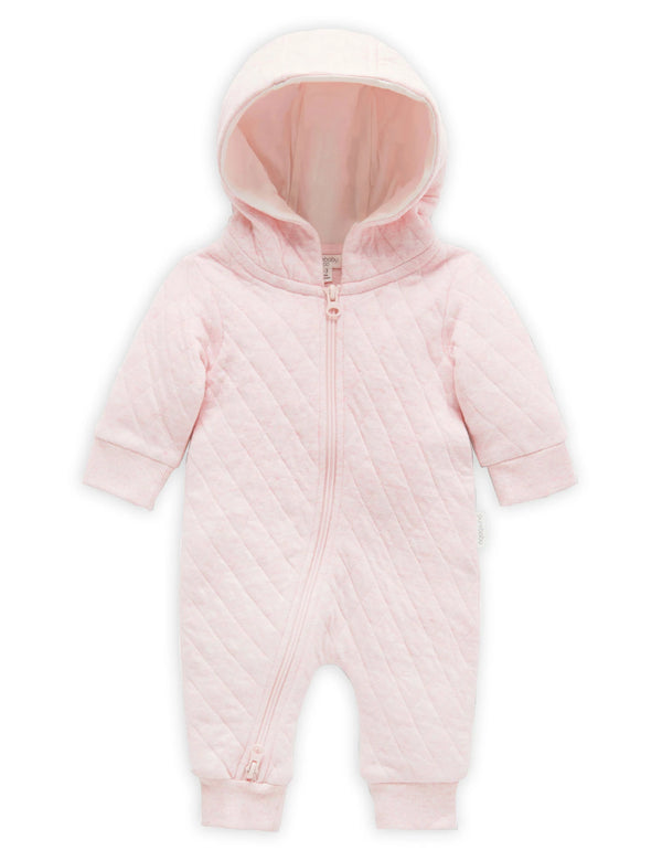 QUILTED GROWSUIT - Soft Pink