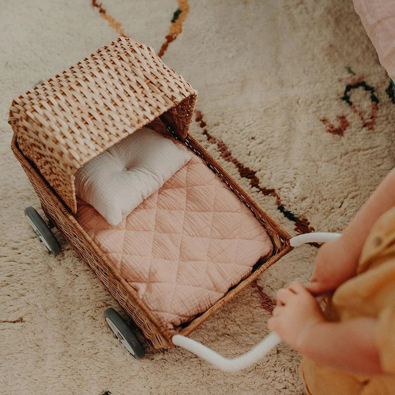 RATTAN STROLLEY - Natural