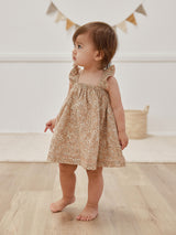 RUFFLE TANK DRESS + BLOOMER - Apricot Floral