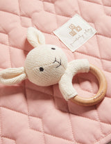 KNITTED RABBIT RATTLE