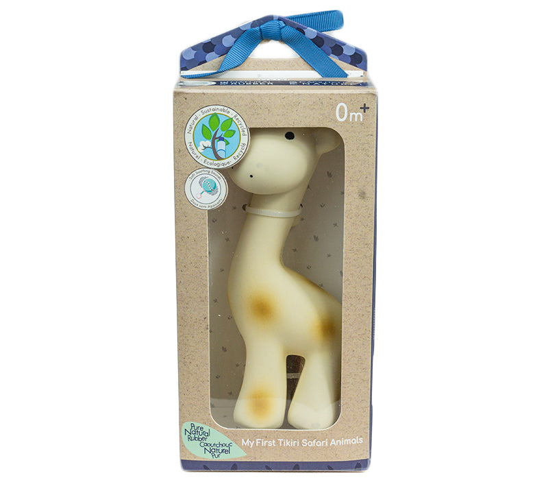 RUBBER GIRAFFE ZOO ANIMAL - Boxed