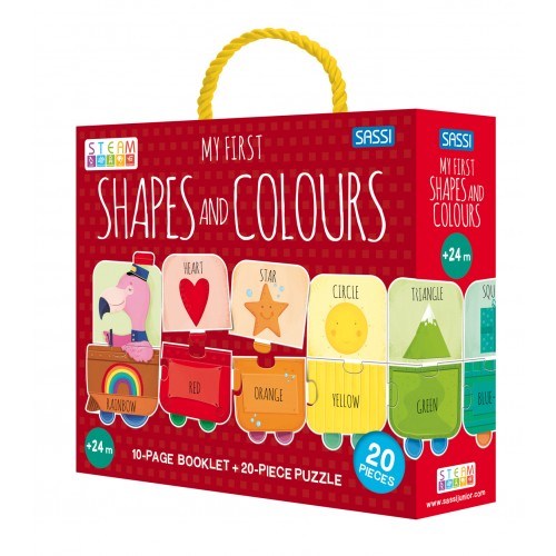 MY FIRST SHAPES AND AND COLOURS STEAM PUZZLE AND BOOK SET