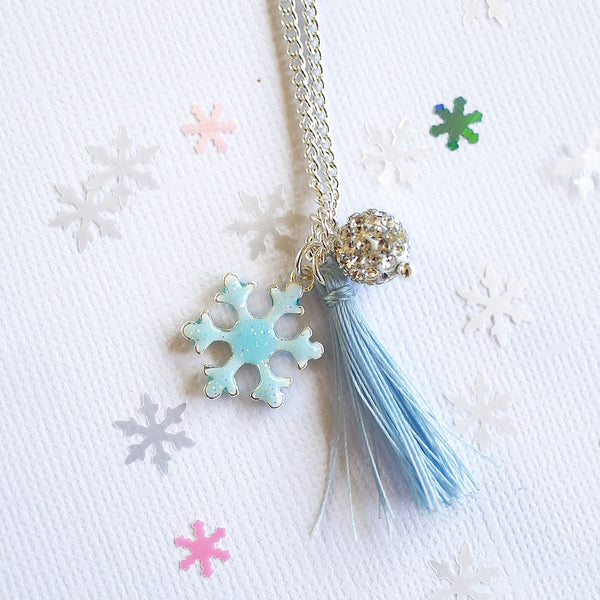 SNOWFLAKE 2- Light Blue Necklace