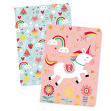 TWIN PACK FOX & UNICORN NOTEBOOKS