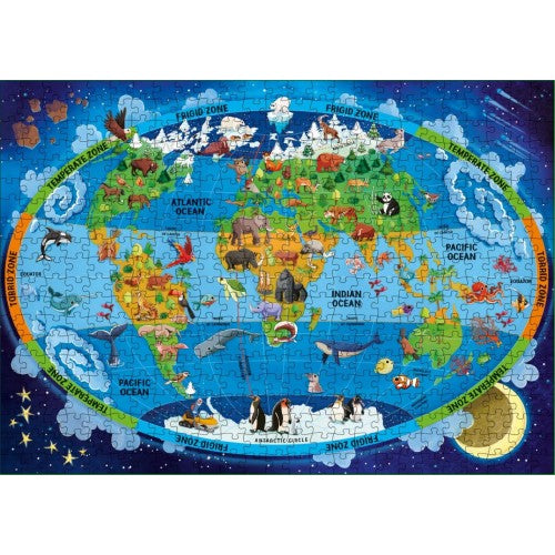 THE ULTIMATE ATLAS AND PUZZLE SET- Earth 500 pcs