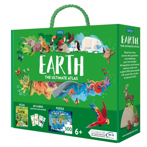 THE ULTIMATE ATLAS AND PUZZLE SET- Earth 500 pcs